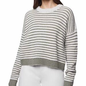 Splendid Lucy Lily Striped Sweater in Green S
